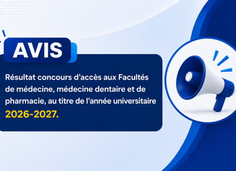 Résultats du concours d’accès aux Facultés de médecine, médecine dentaire et de pharmacie 2026-2027--