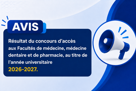 Résultats du concours d’accès aux Facultés de médecine, médecine dentaire et de pharmacie 2026-2027-slide