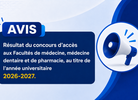 Résultats du concours d’accès aux Facultés de médecine, médecine dentaire et de pharmacie 2026-2027-slide