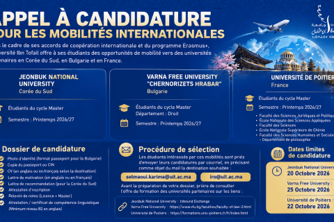 Appel aux mobilités internationales(1)