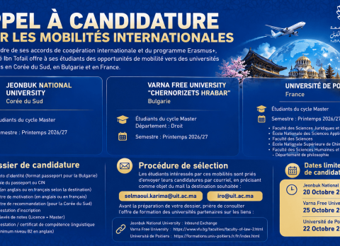 Appel aux mobilités internationales(1)
